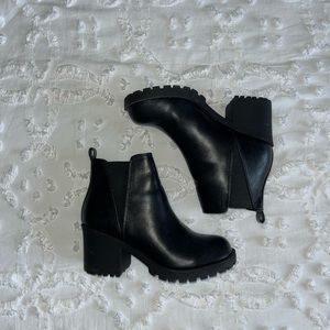 Chunky black Chelsea ankle boots
